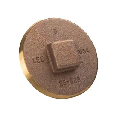 Midland Industries 970305USA - Raised Head Cleanout Plug, 4" Brass