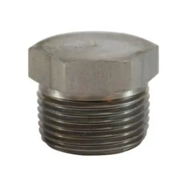 Midland Industries 63660 - Solid Hex Head Plug, 1/8" MPT, Stainless Steel, 150 lb