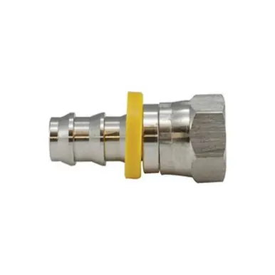 Midland Industries 30230SS - Adapter, 1/4" Push-On Hose Barb x 1/4" Female SAE 45 deg/37° JIC Swivel