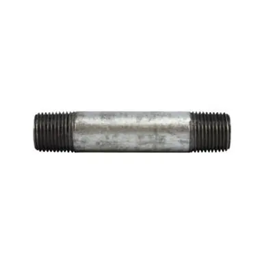 Midland Industries 58044 - Pipe Nipple, 3/8" MPT x 3/8" MPT, 3" L, Steel, Galvanized, SCH 80