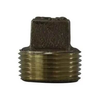 Midland Industries 738109-08 - Cored Square Head Plug, 1/2" MPT, Bronze