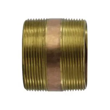 Midland Industries 40207 - Seamless Pipe Nipple, 3" MPT x 3" MPT, 6" Brass
