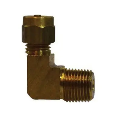 Midland Industries 38718 - 90° Elbow, 5/32" Tube OD x 1/8" MIP, Brass