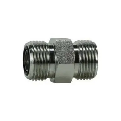 Midland Industries FSO240366 - Union Connector, 11/16" Male ORFS x 11/16" Male ORFS, Steel