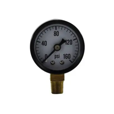 Midland Industries 80505 - Pneumatic Pressure Gauge, 1-1/2" Dial, 0 to 160 psi Measuring Range, 1/8"