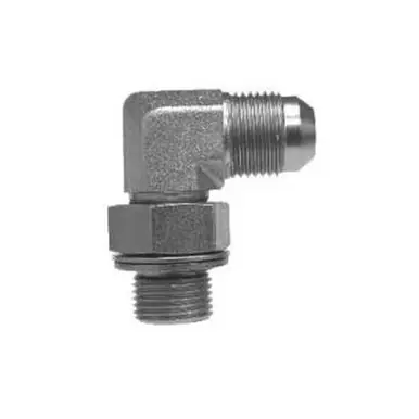 Midland Industries 7205NWO816 - 90° Metric Elbow, 3/4" JIC x M16 Male Metric, Steel
