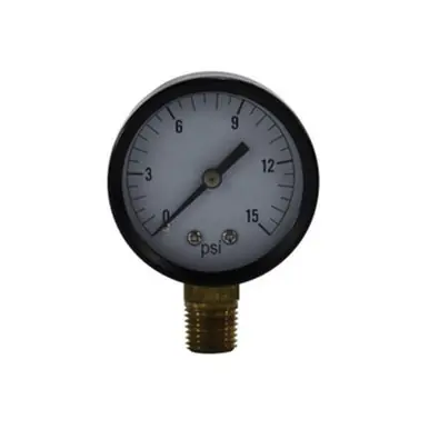 Midland Industries 80004 - Pneumatic Pressure Gauge, 2" Dial, 0 to 100 psi Measuring Range, 1/4"