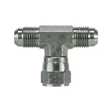 Midland Industries 660066 - Swivel Nut Branch Tee, 9/16" JIC x 9/16" JIC x 9/16" Female JIC, Steel