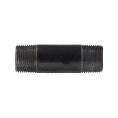 Midland Industries 59111SMLSXX - Seamless Pipe Nipple, 1" MPT x 1" MPT, 8" L, Steel, Black, XXH