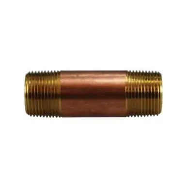 Midland Industries 40097 - Pipe Nipple, 3/4" MPT x 3/4" MPT, 18" Brass