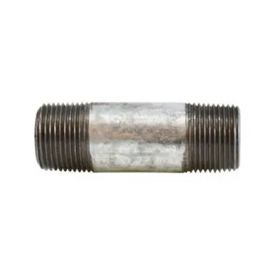 Midland Industries 58123 - Pipe Nipple, 1-1/4" MPT x 1-1/4" MPT, 3" L, Steel, Galvanized, SCH 80