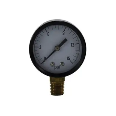 Midland Industries 80006 - Pneumatic Pressure Gauge, 2" Dial, 0 to 200 psi Measuring Range, 1/4"
