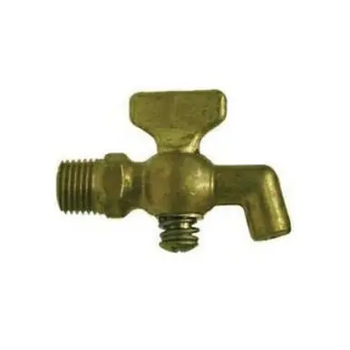 Midland Industries 46331 - Air Cock, 1/4" Nominal, MIP x Bibb Nose, Tee, Hex, Brass Body