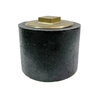 Midland Industries 970803RH - Raised Head Cleanout Plug, 4 x 3", Iron