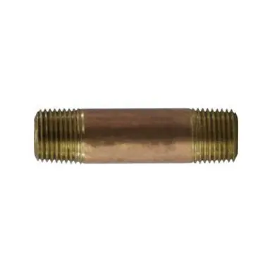 Midland Industries 42066 - Nipple, 1/2" MPT x 1/2" MPT, 4" Brass