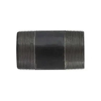 Midland Industries 59166SMLSXX - Seamless Pipe Nipple, 2" MPT x 2" MPT, 5" L, Steel, Black, XXH