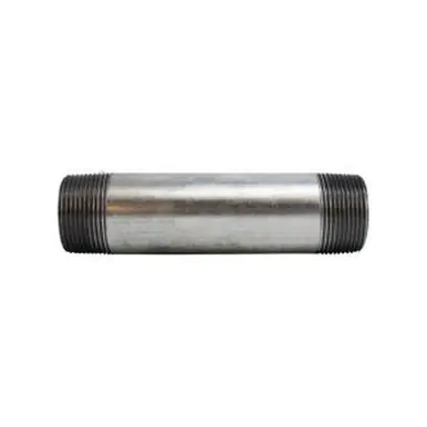 Midland Industries 56131 - Welded Pipe Nipple, 1-1/4" MPT x 1-1/4" MPT, 8" L, Steel, Galvanized, SCH