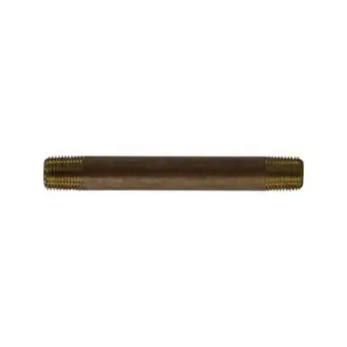 Midland Industries 40003 - Seamless Pipe Nipple, 1/8" MPT x 1/8" MPT, 2" Brass