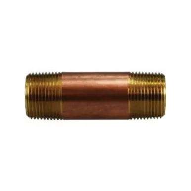 Midland Industries 40084 - Seamless Pipe Nipple, 3/4" MPT x 3/4" MPT, 3" Brass