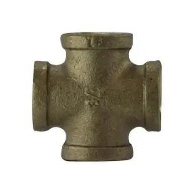 Midland Industries 44396LF - Pipe Cross, 1-1/4" FPT x 1-1/4" FPT x 1-1/4" FPT x 1-1/4" FPT, Bronze