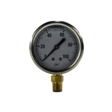 Midland Industries 80100 - Pneumatic Pressure Gauge, 2-1/2" Dial, 0 to 1000 psi Measuring Range,