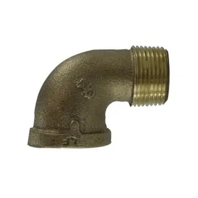 Midland Industries 44171LF - 90° Street Elbow, 4" FPT x 4" MPT, Bronze