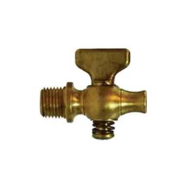 Midland Industries 46301 - Air Cock, 1/4" Nominal, MIP x Straight Nose, Tee, Brass Body