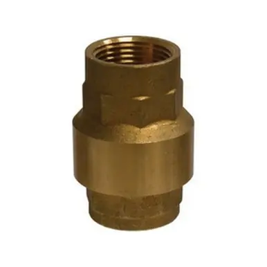 Midland Industries 944402 - In-Line Check Valve, 3/8" Nominal, NPT(F) x NPT(F), Brass Body, Import