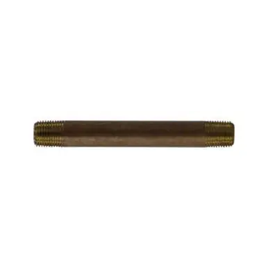 Midland Industries 40006 - Seamless Pipe Nipple, 1/8" MPT x 1/8" MPT, 3-1/2", Brass