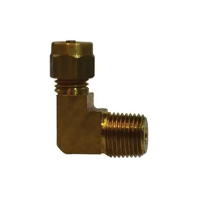 Midland Industries 25221 - 90° Elbow, 3/16" Tube OD x 1/8" MIP, Brass