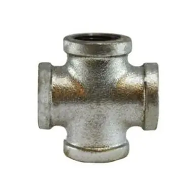 Midland Industries 64390 - Cross, 1/8" FPT x 1/8" FPT x 1/8" FPT x 1/8" FPT, Iron, Galvanized