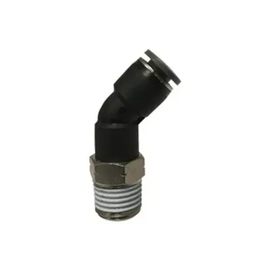 Midland Industries 20139C - 45° Swivel Elbow, 1/4" Push-In x 1/8" NPT(M), Composite
