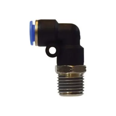 Midland Industries 20517C - 90° Swivel Male Elbow, 3/16" Push-In x 1/4" NPT(M), Composite