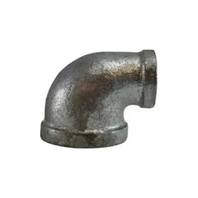 Midland Industries 64123 - 90° Reducing Elbow, 1/2" FPT x 1/4" FPT, Iron, Galvanized, 150 lb