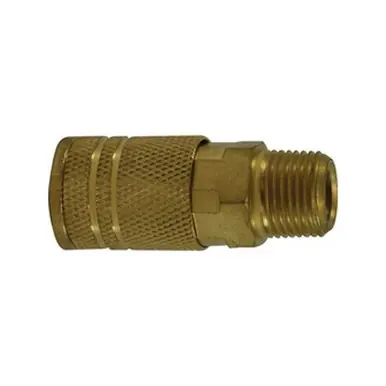 Midland Industries 28553 - Industrial Interchange Coupler, 3/8" MIP, Brass