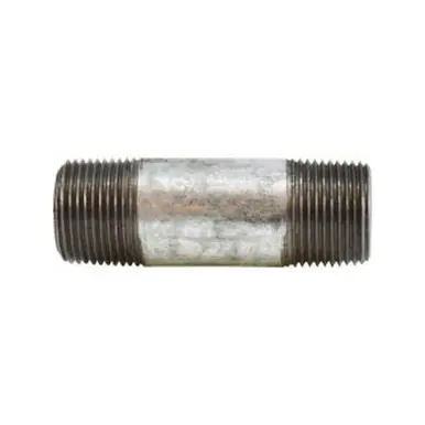 Midland Industries 58115 - Pipe Nipple, 1" MPT x 1" MPT, 12" L, Steel, Galvanized, SCH 80 Schedule