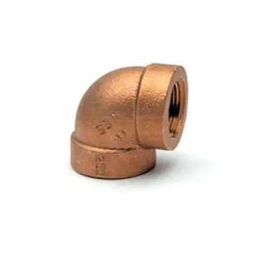 Midland Industries 82105-1612 - 90° Reducing Elbow, 1" FPT x 3/4" FPT, Bronze