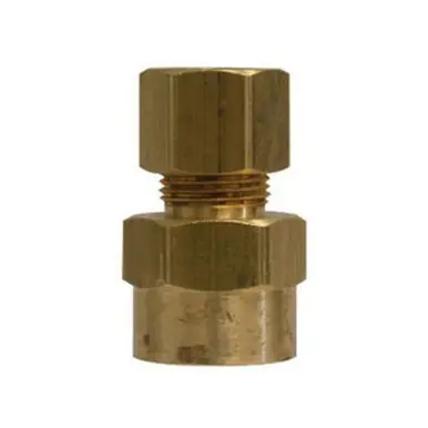 Midland Industries 26154 - Adapter w/ 26005 Captive Sleeve Nut, 3/8" Compression x 3/8" FIP, Brass