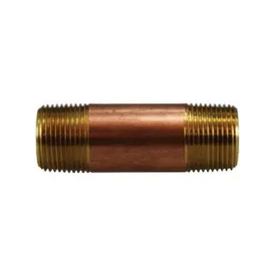 Midland Industries 40083 - Seamless Pipe Nipple, 3/4" MPT x 3/4" MPT, 2-1/2", Brass