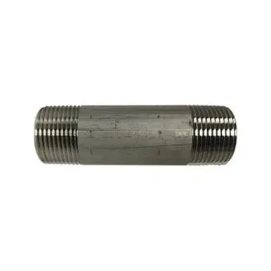 Midland Industries 48112 - Welded Pipe Nipple, 1" MPT x 1" MPT, 9" L, Stainless Steel, SCH 40
