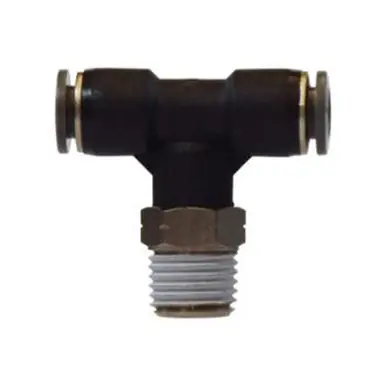Midland Industries 20138C - Swivel Branch Tee, 1/2" Tube OD x 1/4" Male NPTF x 1/2" Tube OD,
