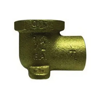 Midland Industries 44843LF - 90° Drop Ear Elbow, 3/4" Sweat x 3/4" FIP, Bronze