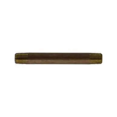 Midland Industries 40001 - Seamless Nipple, 1/8" MPT x 1/8" MPT, 3/4" Brass