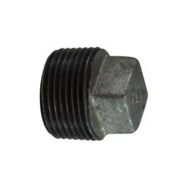 Midland Industries 64660 - Cored Square Head Plug, 3" MPT, Iron, Galvanized
