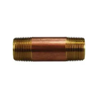 Midland Industries 40087 - Seamless Pipe Nipple, 3/4" MPT x 3/4" MPT, 4-1/2", Brass