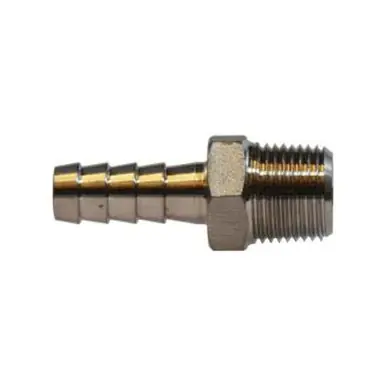 Midland Industries 73953 - Adapter, 1/2" Hose Barbed x 1/2" MIP, Stainless Steel