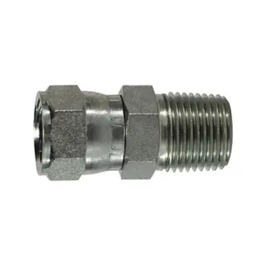 Midland Industries 650546 - Straight Swivel Adapter, 7/16" Female JIC x 3/8" NPT(M)