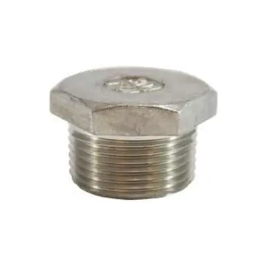 Midland Industries 62631 - Cored Hex Head Plug, 1/4" MPT, Stainless Steel, 150 lb