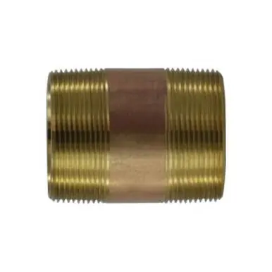Midland Industries 40161 - Seamless Pipe Nipple, 2" MPT x 2" MPT, 2-1/2", Brass