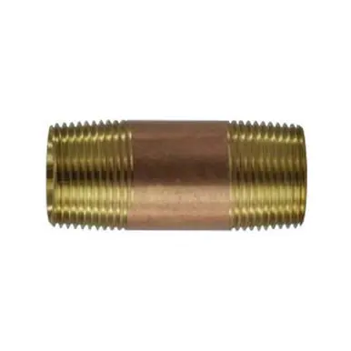 Midland Industries 40115 - Seamless Pipe Nipple, 1" MPT x 1" MPT, 12" Brass